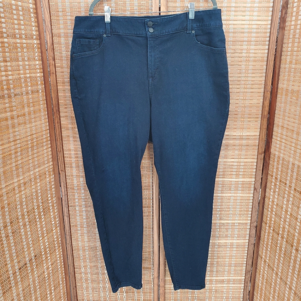 ♡ Lane Bryant High Rise Skinny Jeans Black Size 20 Flex Magic Waistband